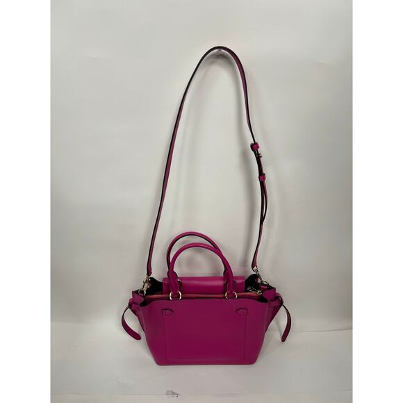 Michael Kors Legacy Studded Leather Belted Satchel - Fuschia. “SOLD “ - Picture 4 of 7